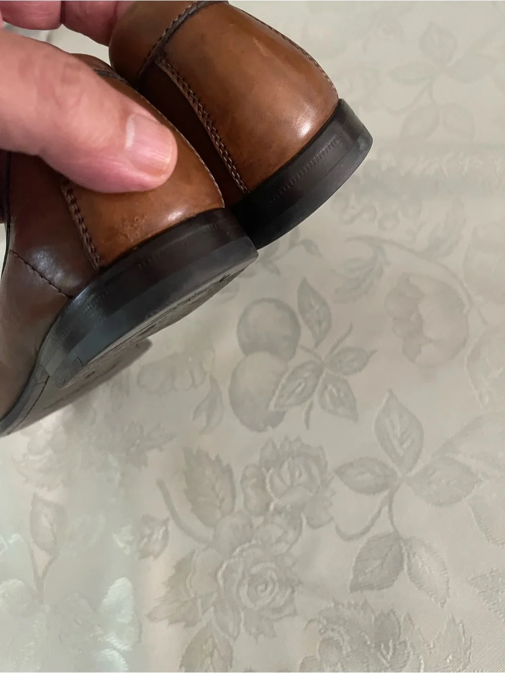 Santoni Brown Leather Bit Loafers